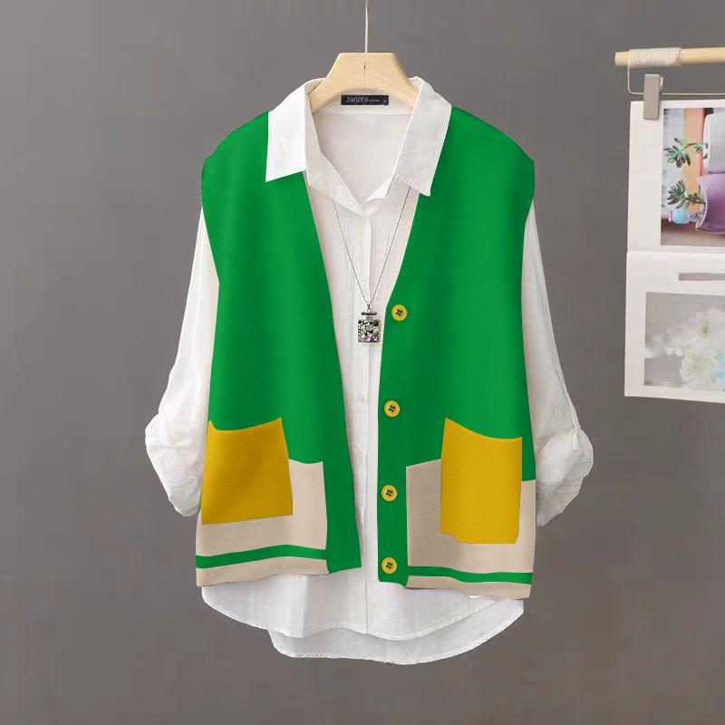 ZANZEA Женские винтажные жилеты без рукавов с цветными карманами 3XL
ZANZEA Женские винтажные жилеты без рукавов с цветными карманами 3XL