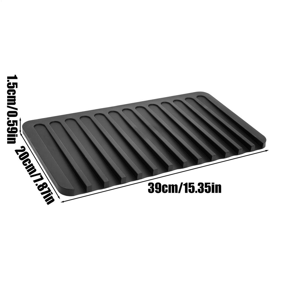 Drying Mat For Kitchen Silicone Dish Drying Pad Non-Slip Heat Resistant Glassware Kitchen Draining Pad Accessory For Bathroom 39x20cm чёрный
Drying Mat For Kitchen Silicone Dish Drying Pad Non-Slip Heat Resistant Glassware Kitchen Draining Pad Accessory For Bathroom 39x20cm чёрный