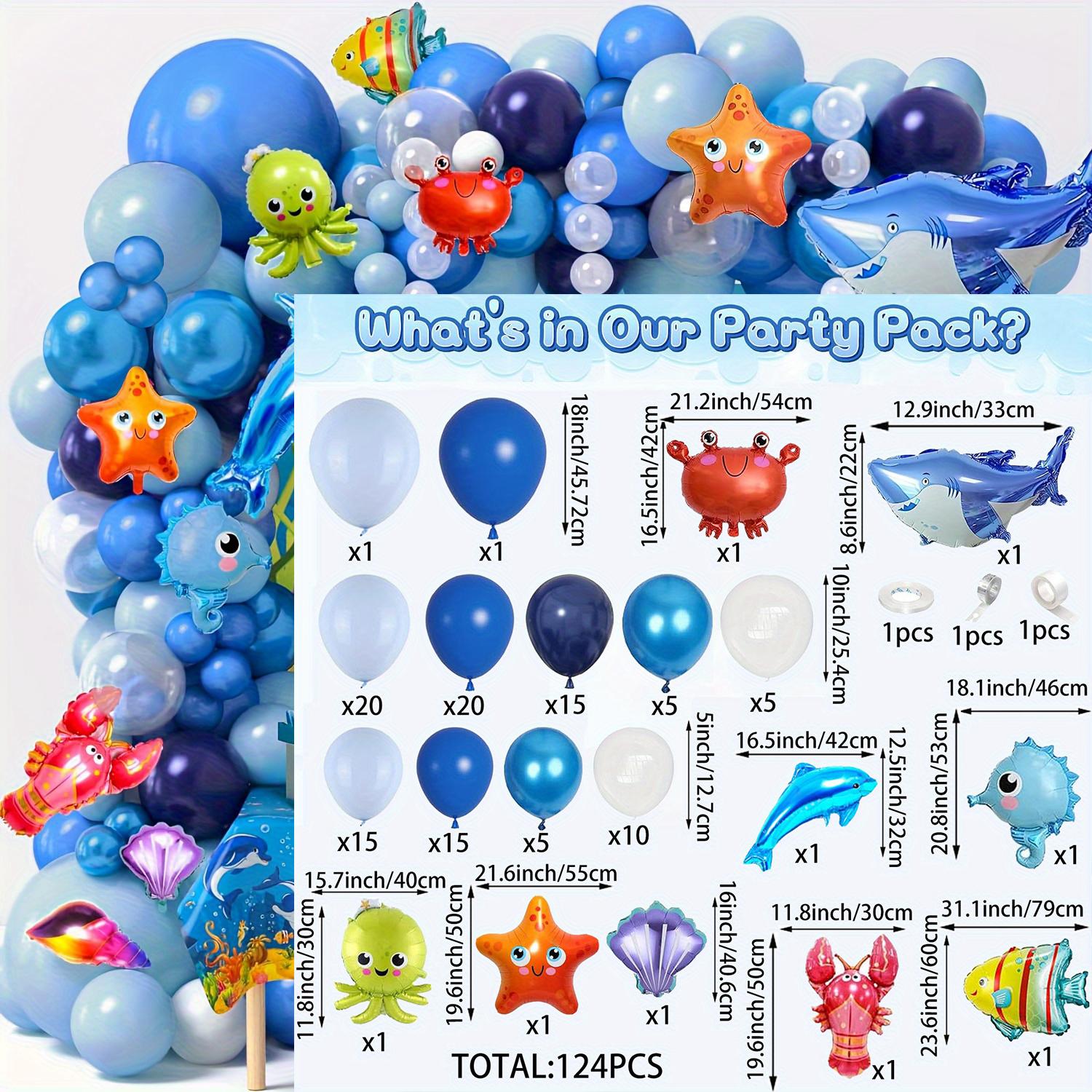 124 Pieces Ocean Theme Balloon Arch Set for Birthday Backdrop Pool Beach Party Sea World & Summer Decoration Other
124 Pieces Ocean Theme Balloon Arch Set for Birthday Backdrop Pool Beach Party Sea World & Summer Decoration Other