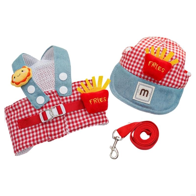 Adjustable Dog Harness with Leash and Hat Costume Set Lovely Pet Birthday Outfit J0MC
Adjustable Dog Harness with Leash and Hat Costume Set Lovely Pet Birthday Outfit J0MC