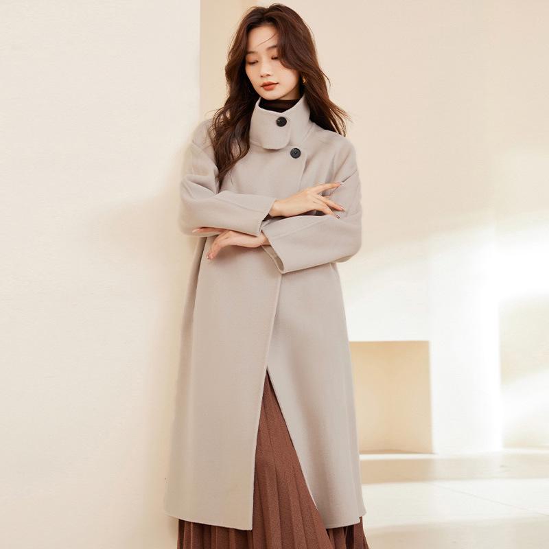 Women s Extra Long Stand Collar 100% Wool Coat - Double-Faced, Loose Fit, Fashionable Autumn/Winter Wear M (135-160 jin)
Women s Extra Long Stand Collar 100% Wool Coat - Double-Faced, Loose Fit, Fashionable Autumn/Winter Wear M (135-160 jin)