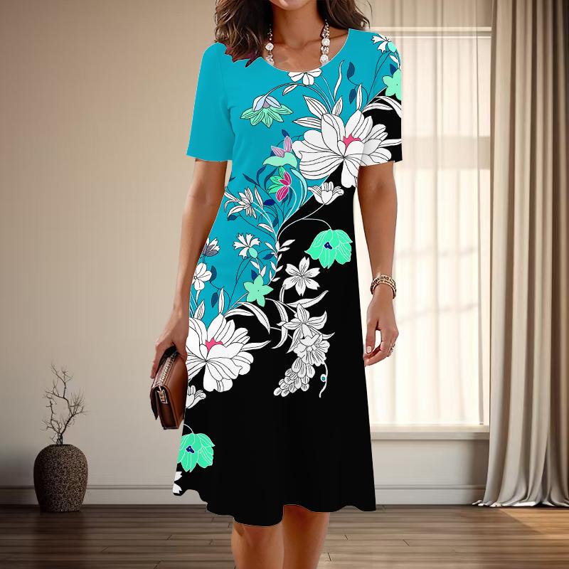 Женская мода изящный цветочный принт лето весна короткий рукав О-образный вырез повседневные платья XS синий
Женская мода изящный цветочный принт лето весна короткий рукав О-образный вырез повседневные платья XS синий