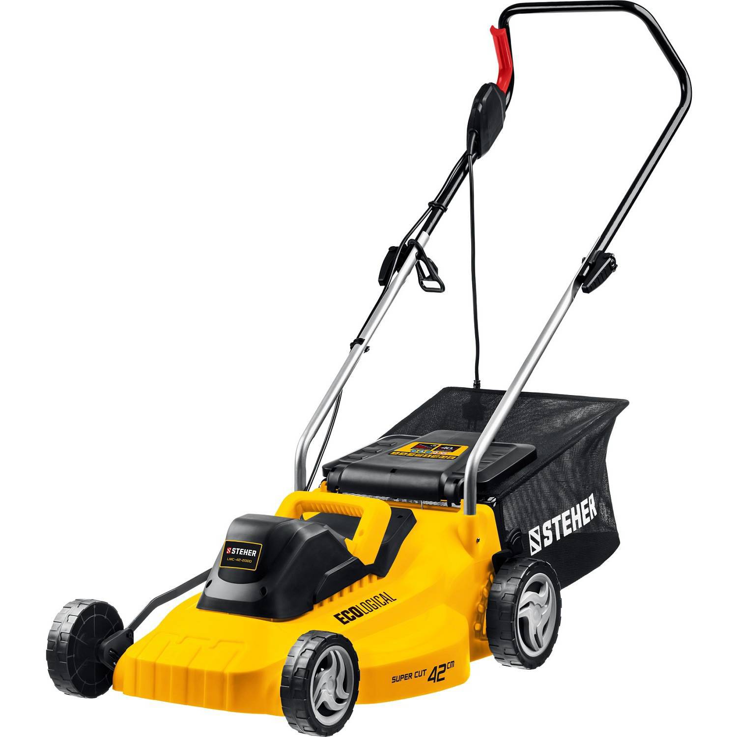 Электрическая газонокосилка Steher Lmc-42-2000 
Электрическая газонокосилка Steher Lmc-42-2000