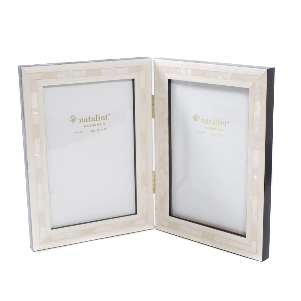 Photo Frame NATALINI Made in Italy Folding 2 Pieces Double Handmade White Pearl White Interior Wooden Photo Holder Shell/Off белый
Photo Frame NATALINI Made in Italy Folding 2 Pieces Double Handmade White Pearl White Interior Wooden Photo Holder Shell/Off белый