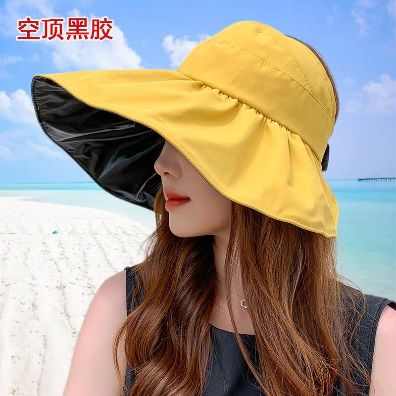 Vinyl empty top hat sun hat summer eaves UV protection sun hat versatile foldable fisherman sun hat One Size
Vinyl empty top hat sun hat summer eaves UV protection sun hat versatile foldable fisherman sun hat One Size