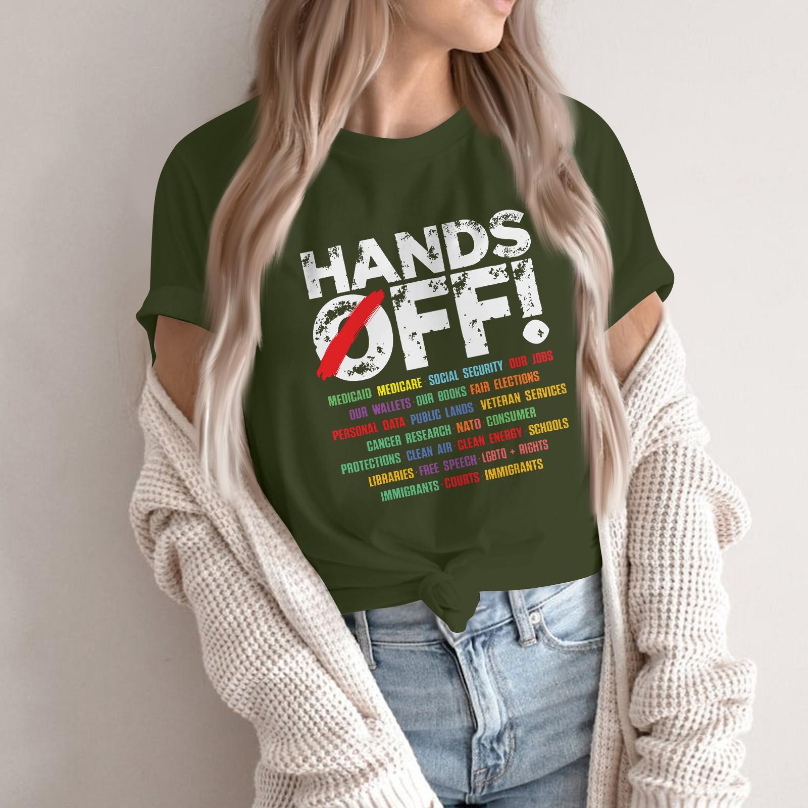 РУКИ ПРОЧЬ - Мужчины и женщины в одинаковом стиле Casual Fashion Street Slim с короткими рукавами Футболки Футболки вокруг текущих событий и политики L армия зеленый
РУКИ ПРОЧЬ - Мужчины и женщины в одинаковом стиле Casual Fashion Street Slim с короткими рукавами Футболки Футболки вокруг текущих событий и политики L армия зеленый