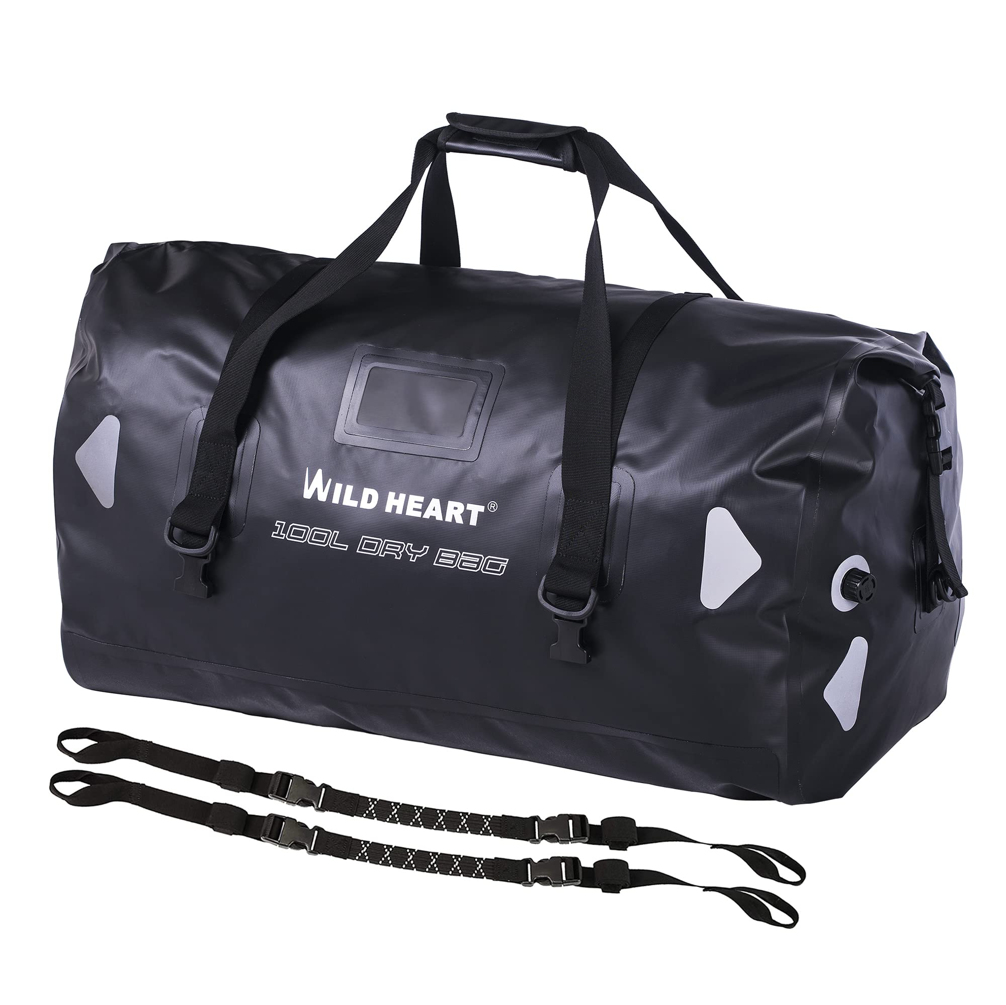 WILD HEART Waterproof Duffel 100L with Welded Seam Shoulder Straps and Binding for Motorcycle Drum Touring Seat and Outdoor Use Bag, 40L, 66L, чорний
WILD HEART Waterproof Duffel 100L with Welded Seam Shoulder Straps and Binding for Motorcycle Drum Touring Seat and Outdoor Use Bag, 40L, 66L, чорний