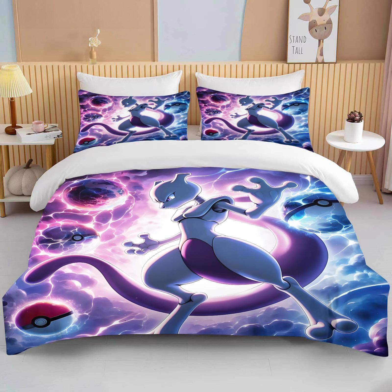 2/3PC P0kem0n Mewtwo Print Bedding Set Duvet Cover Comforter Bed Youth Kids Girl Boys Luxury Birthday Gift 135x200cm
2/3PC P0kem0n Mewtwo Print Bedding Set Duvet Cover Comforter Bed Youth Kids Girl Boys Luxury Birthday Gift 135x200cm