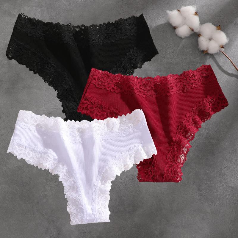 FINETOO 3Pcs Cotton Lace Patchwork Bikini Panties Women Seamless Floral Print Brazilian Pants Low Waist Breathable Female Sexy Lingerie S
FINETOO 3Pcs Cotton Lace Patchwork Bikini Panties Women Seamless Floral Print Brazilian Pants Low Waist Breathable Female Sexy Lingerie S
