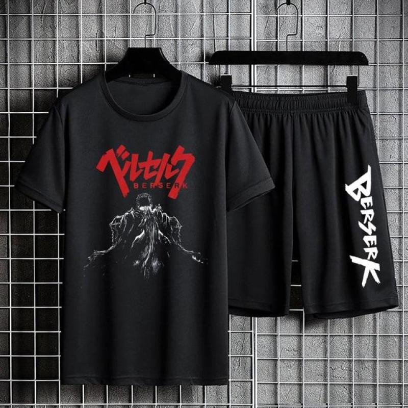 Аніме Berserk Костюми-двійки Чорний спортивний костюм Повсякденний комплект 100% бавовна Сорочка з короткими рукавами Літні шорти на шнурках П’яті штани 5XL
Аніме Berserk Костюми-двійки Чорний спортивний костюм Повсякденний комплект 100% бавовна Сорочка з короткими рукавами Літні шорти на шнурках П’яті штани 5XL