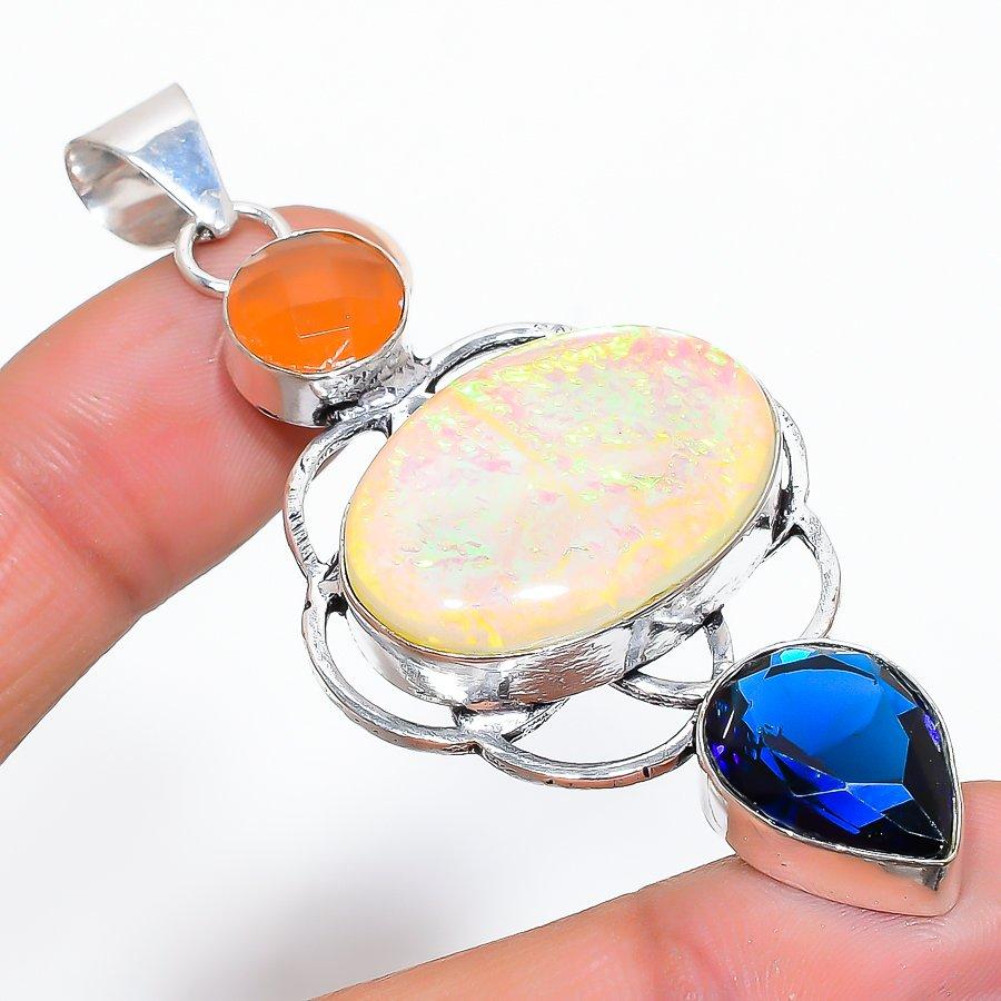 Подвеска из натурального розового тройного опала ручной работы из стерлингового серебра 925 пробы 2,80 дюйма t6w10
Подвеска из натурального розового тройного опала ручной работы из стерлингового серебра 925 пробы 2,80 дюйма t6w10