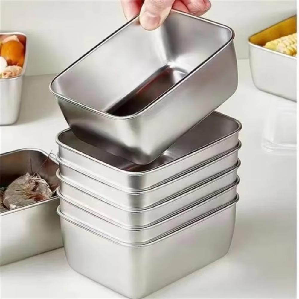 4pcs Stackable Food Storage Box Stainless Steel Food Container Food Pan Fresh-Keeping Box Kitchen 4pcs
4pcs Stackable Food Storage Box Stainless Steel Food Container Food Pan Fresh-Keeping Box Kitchen 4pcs