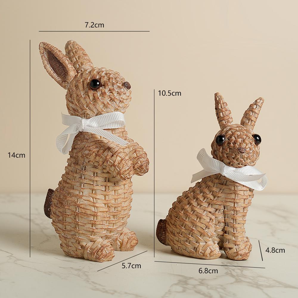 Resin Rabbit Figurine Set - Easter Decorations and Holiday Ornaments - Elegant Bunny Sculptures for Festive Home Decor
Resin Rabbit Figurine Set - Easter Decorations and Holiday Ornaments - Elegant Bunny Sculptures for Festive Home Decor