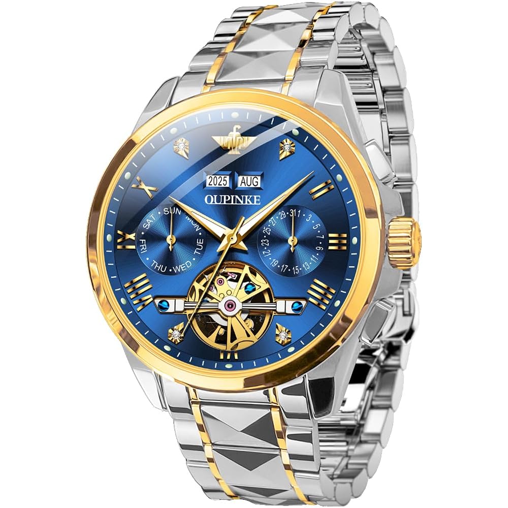 Men s Stylish Skeleton Automatic Watch Tungsten Sapphire Waterproof Luminous Date Blue
Men s Stylish Skeleton Automatic Watch Tungsten Sapphire Waterproof Luminous Date Blue