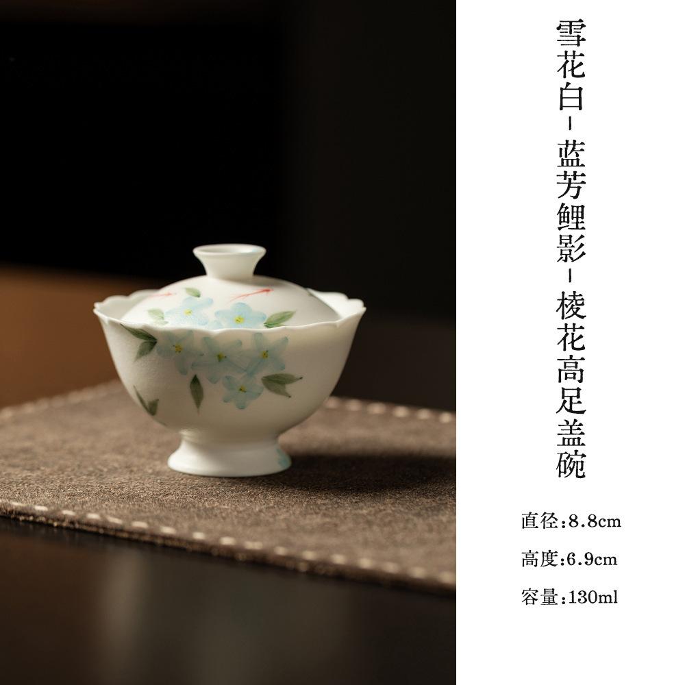 130ml Hand-painted Blue Flowers Gaiwan Handmade Tea Tureen Tea Bowl With Lid Kit Tea Maker Cover Bowl Teaware Decoration Craft
130ml Hand-painted Blue Flowers Gaiwan Handmade Tea Tureen Tea Bowl With Lid Kit Tea Maker Cover Bowl Teaware Decoration Craft