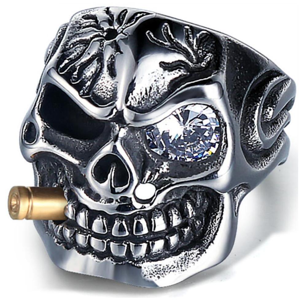 Punk 316L Stainless Steel Men Ring Vintage Viking Skeleton Band With Crystal Eye Gothic Jewelry 13
Punk 316L Stainless Steel Men Ring Vintage Viking Skeleton Band With Crystal Eye Gothic Jewelry 13