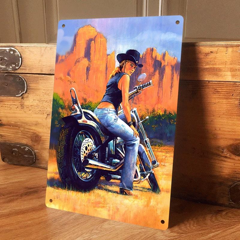 Western Cowboy Motorbike Girl Tin Plate Painting, Retro Industrial Style Metal Decorative Sign, Unique Wall Decoration, 2D Flat (as the picture,20x30cm)
Western Cowboy Motorbike Girl Tin Plate Painting, Retro Industrial Style Metal Decorative Sign, Unique Wall Decoration, 2D Flat (as the picture,20x30cm)