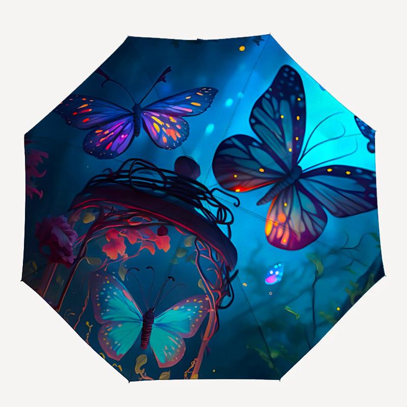 1pc Butterfly Garden Automatic Open/Close Umbrella with Folding feature Compact Travel Umbrella, Lightweight design, for Commuting, Business082
1pc Butterfly Garden Automatic Open/Close Umbrella with Folding feature Compact Travel Umbrella, Lightweight design, for Commuting, Business082