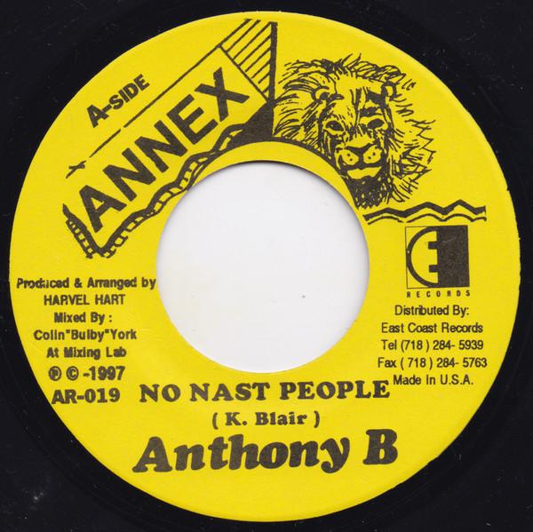 7inch Record ANTHONY B - No Nast People AH019 Annex 1997 Jamaica Reggae, Ska & Dub Used
7inch Record ANTHONY B - No Nast People AH019 Annex 1997 Jamaica Reggae, Ska & Dub Used