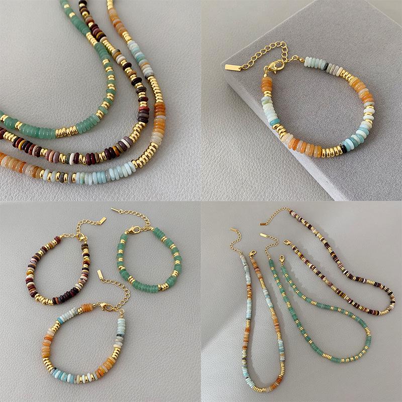 Elegant Summer Jade Beaded Bracelet & Necklace Set for Women - Colorful, High-End Niche Design
Elegant Summer Jade Beaded Bracelet & Necklace Set for Women - Colorful, High-End Niche Design