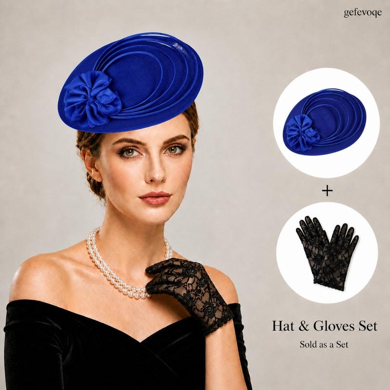 2PCS Womens Fascinator Hat with Lace Gloves Set Elegant Feather Veil Headpiece for Tea Party Derby Wedding Cocktail Party Vintage Hair Accessory One Size королевский синий
2PCS Womens Fascinator Hat with Lace Gloves Set Elegant Feather Veil Headpiece for Tea Party Derby Wedding Cocktail Party Vintage Hair Accessory One Size королевский синий