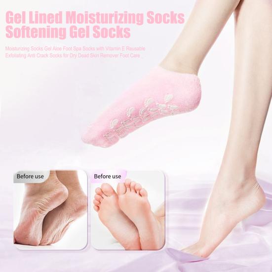 Зволожуючі шкарпетки Гелеві шкарпетки для спа-процедур для ніг з алое та вітаміном Е Багаторазові відлущувальні шкарпетки проти тріщин для видалення сухої мертвої шкіри Догляд за ногами синій
Зволожуючі шкарпетки Гелеві шкарпетки для спа-процедур для ніг з алое та вітаміном Е Багаторазові відлущувальні шкарпетки проти тріщин для видалення сухої мертвої шкіри Догляд за ногами синій