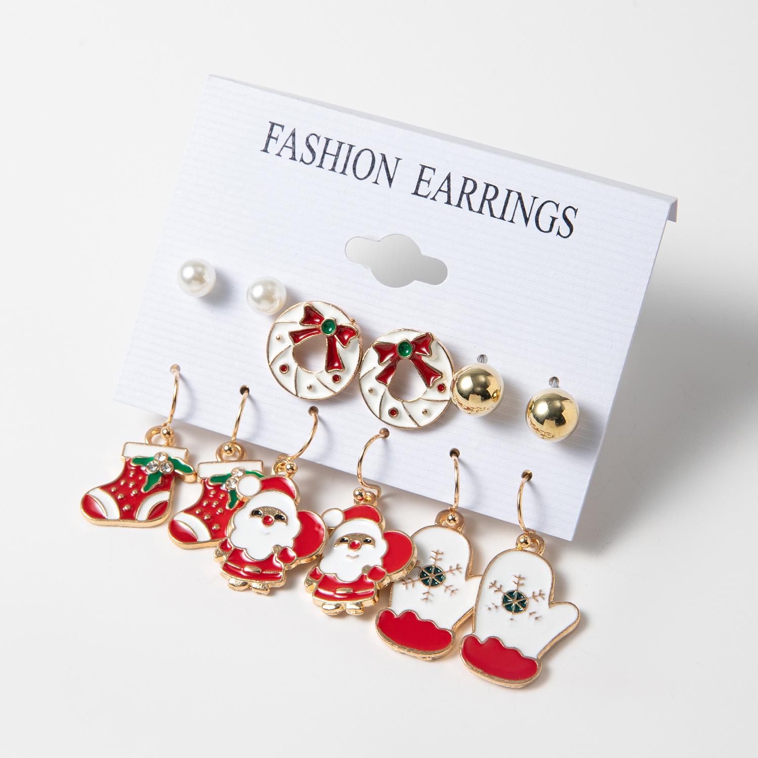 Festive 6-Piece Christmas Earring Set: Santa, Tree, Snowman, & Bell Designs
Festive 6-Piece Christmas Earring Set: Santa, Tree, Snowman, & Bell Designs