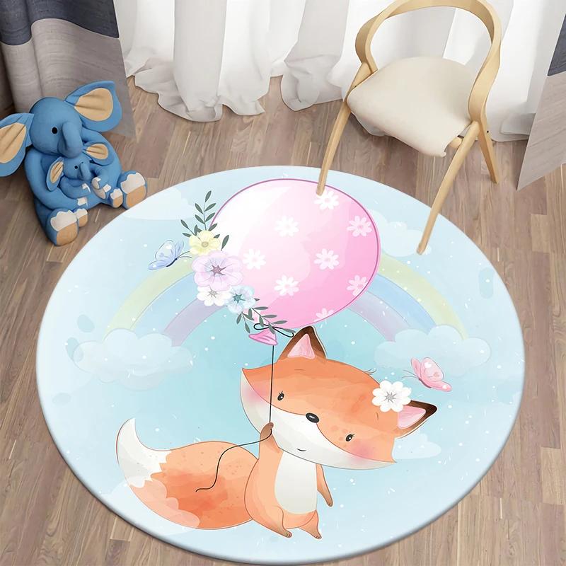 Cartoon Round Living Room Rug Animal Print Bedroom Floor Mat Non-slip Children s New Year 100cm
Cartoon Round Living Room Rug Animal Print Bedroom Floor Mat Non-slip Children s New Year 100cm