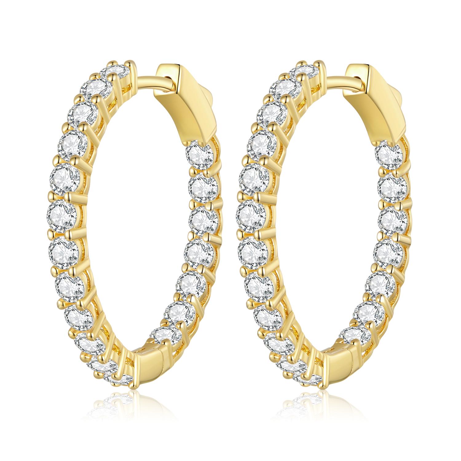 BAMOER Classic Silver Round Circle Hoop Earrings Cubic Zirconia Huggies Earrings for Women Hyperbole Copper Earrings золотой
BAMOER Classic Silver Round Circle Hoop Earrings Cubic Zirconia Huggies Earrings for Women Hyperbole Copper Earrings золотой