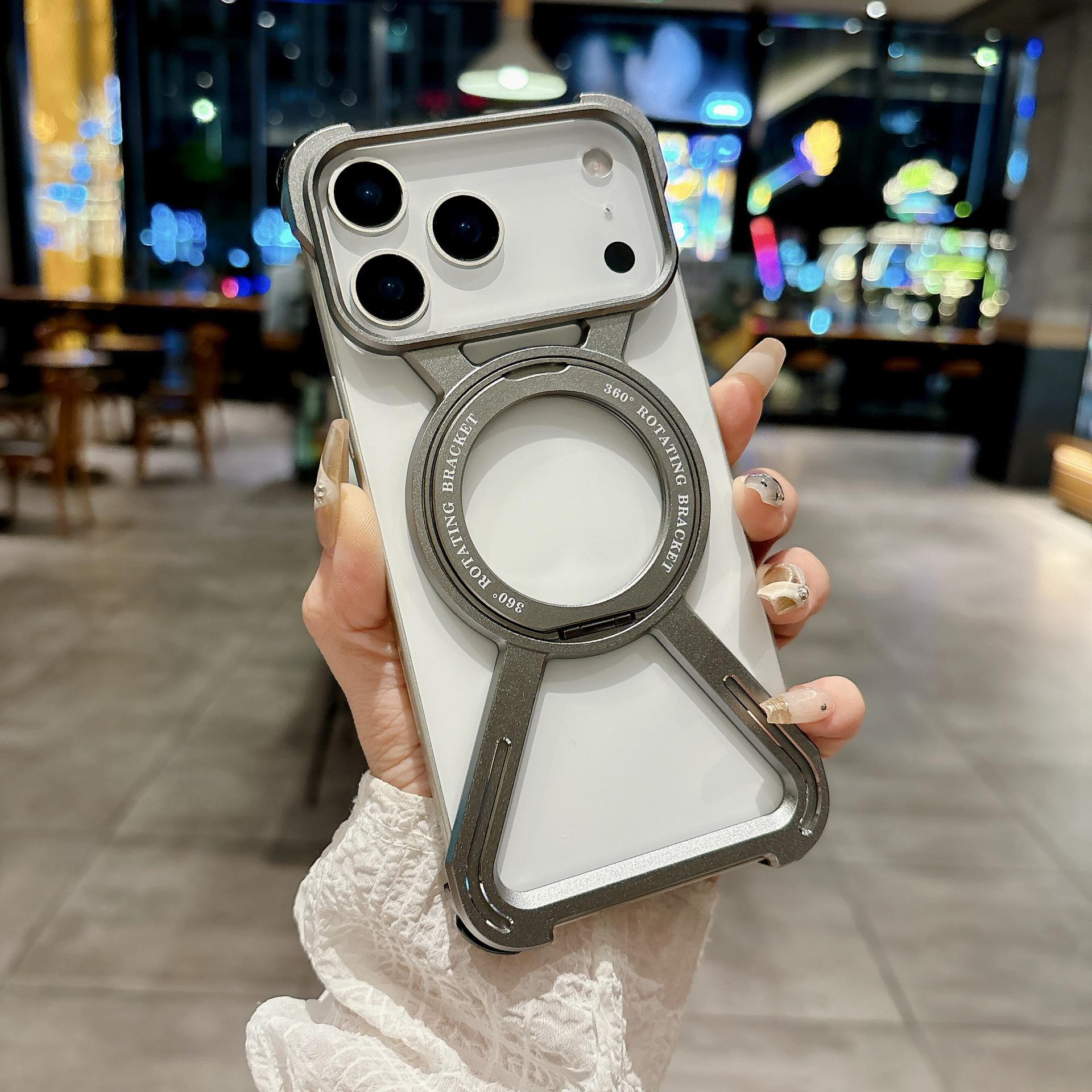 Apple iPhone 17 Pro Max Magnetic Metal Rotating Bracket Case iPhone 13/14 сірий колір
Apple iPhone 17 Pro Max Magnetic Metal Rotating Bracket Case iPhone 13/14 сірий колір