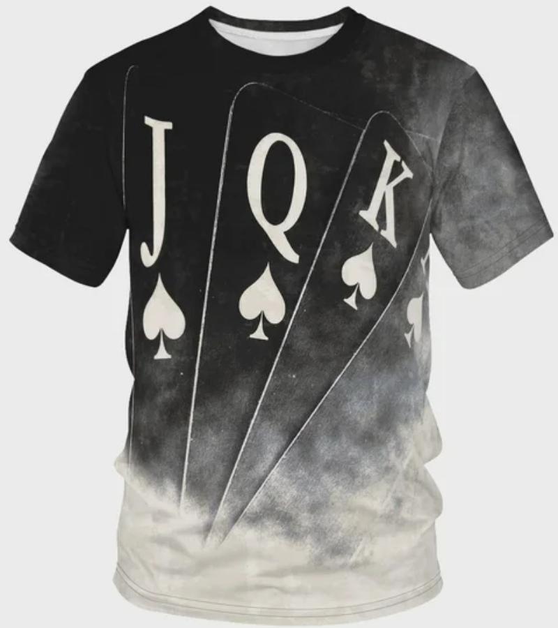 Модна чоловіча футболка Poker JQK 3d Футболка Oversize Футболка Вуличний одяг Повсякденна футболка з коротким рукавом Літній чоловічий одяг Топи M
Модна чоловіча футболка Poker JQK 3d Футболка Oversize Футболка Вуличний одяг Повсякденна футболка з коротким рукавом Літній чоловічий одяг Топи M