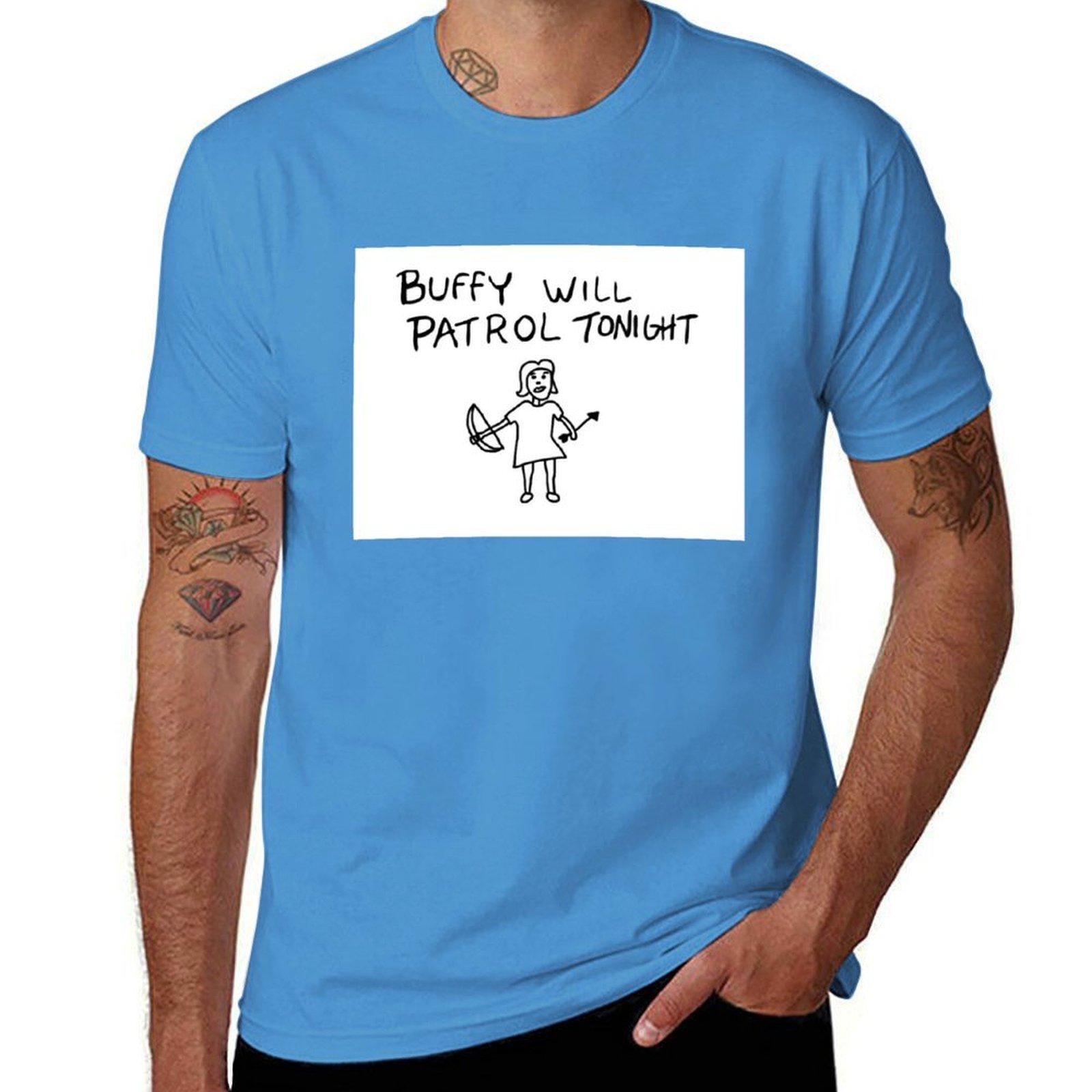 Buffy Will Patrol Tonight Poster Tshirt customs design your own korean fashion mens t shirts pack S
Buffy Will Patrol Tonight Poster Tshirt customs design your own korean fashion mens t shirts pack S