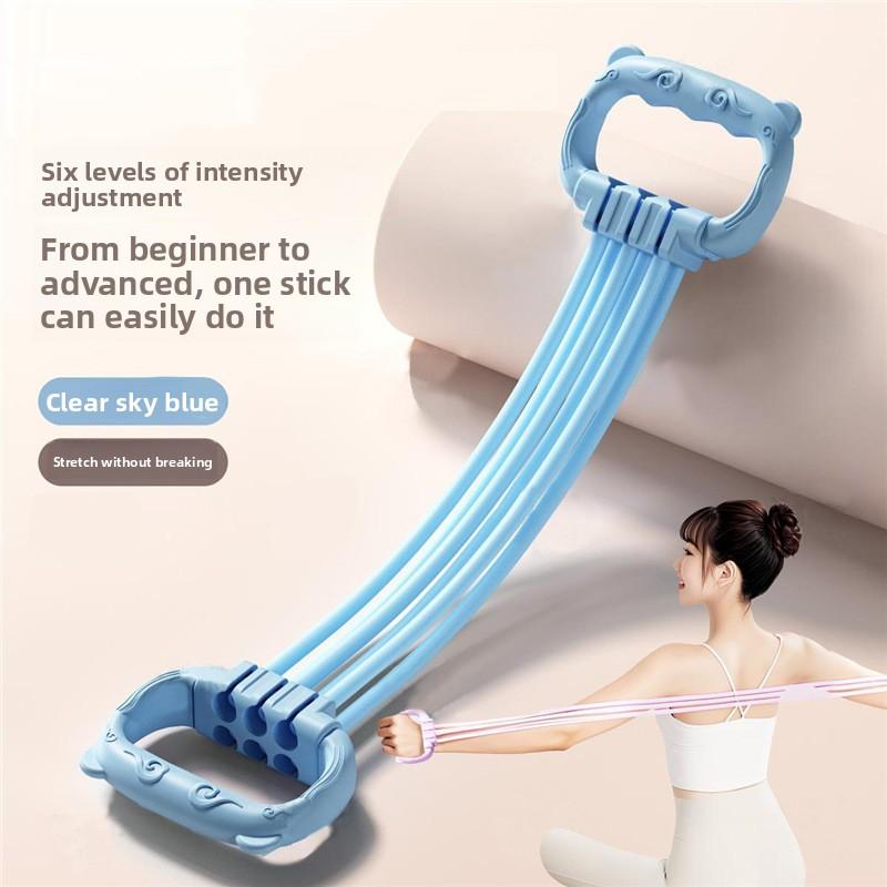 Women s open shoulder practice beautiful back fitness tension rope adjustable household tension belt синій
Women s open shoulder practice beautiful back fitness tension rope adjustable household tension belt синій