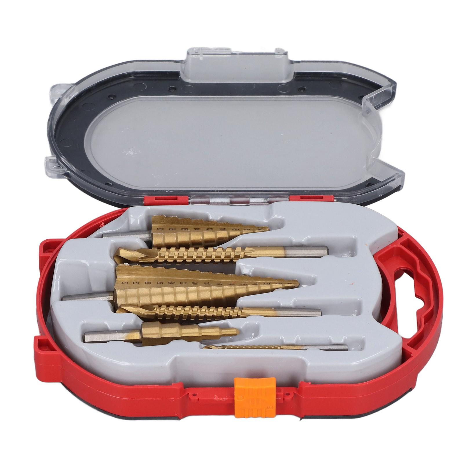 6PcsSet Straight Flute Step Drill Set Round Shank Titanium HSS Saw Bit for Reaming Metal
6PcsSet Straight Flute Step Drill Set Round Shank Titanium HSS Saw Bit for Reaming Metal