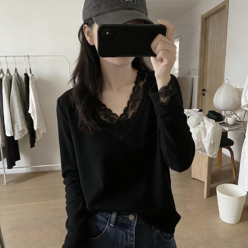260g Youkesi Women s V-neck Lace Patchwork Long-sleeve T-shirt for Spring/Autumn 2026 Large чёрный
260g Youkesi Women s V-neck Lace Patchwork Long-sleeve T-shirt for Spring/Autumn 2026 Large чёрный