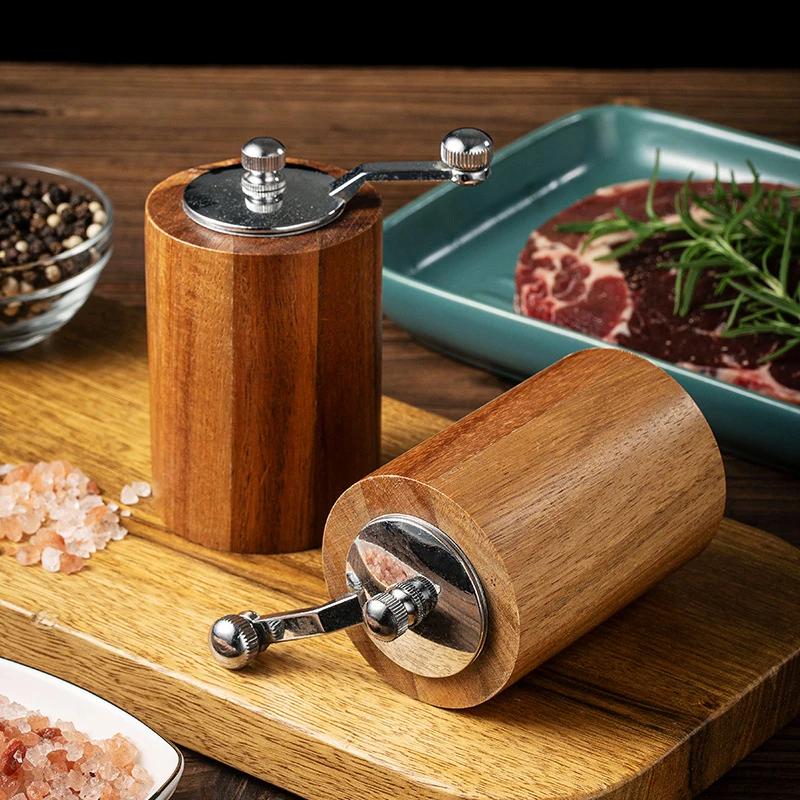 Wooden Salt Pepper Grinder Refillable Manual Peppercorn Spices Mill with Long Crank Shaker for Home Dining Restaurant
Wooden Salt Pepper Grinder Refillable Manual Peppercorn Spices Mill with Long Crank Shaker for Home Dining Restaurant