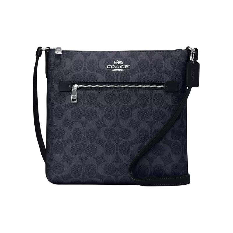 COACH Rowan 26 Classic Pattern Zip Closure Coated Canvas Crossbody Bag Medium Women s Midnight Navy синій
COACH Rowan 26 Classic Pattern Zip Closure Coated Canvas Crossbody Bag Medium Women s Midnight Navy синій