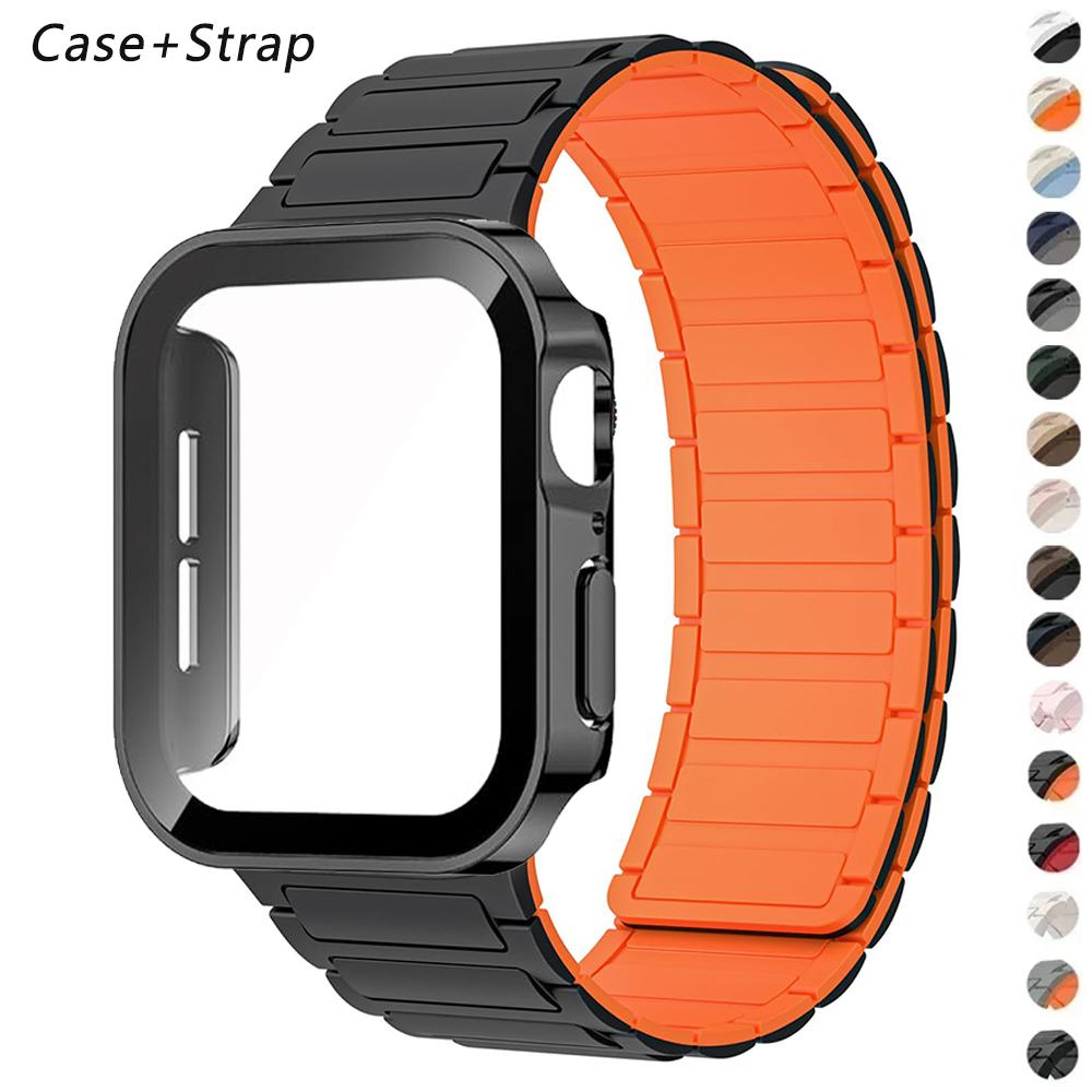 Case+Strap for Apple Watch 44mm 40 41mm 45mm Magnetic Band+PC Bumper Screen Protection Iwatch Series 9 8 7 Se 6 5 Cover 40mm 
Case+Strap for Apple Watch 44mm 40 41mm 45mm Magnetic Band+PC Bumper Screen Protection Iwatch Series 9 8 7 Se 6 5 Cover 40mm