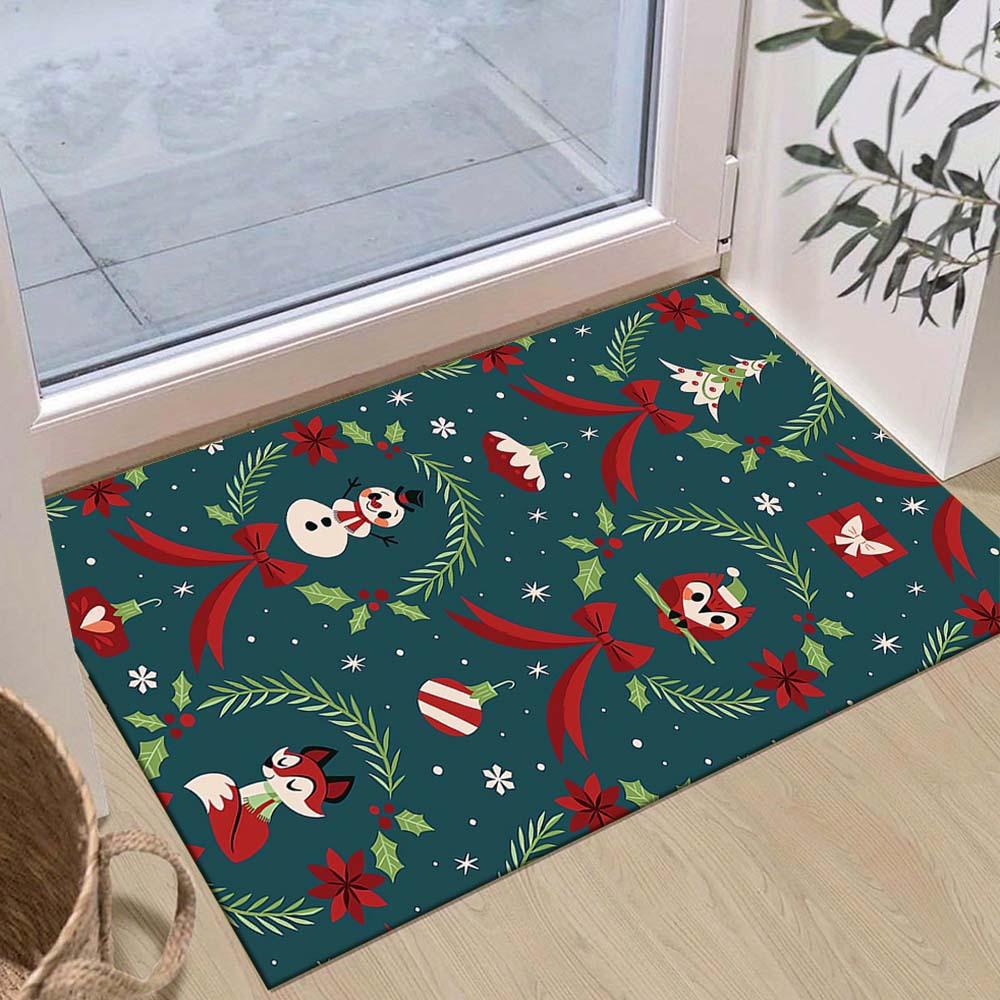 1pc Christmas Themed Rug, Christmas Wreath Print, Bedside Carpet, Non slip Laundry Room Mat, Machine Washable Water Absorbing Entrance Door 60cm by 90cm
1pc Christmas Themed Rug, Christmas Wreath Print, Bedside Carpet, Non slip Laundry Room Mat, Machine Washable Water Absorbing Entrance Door 60cm by 90cm