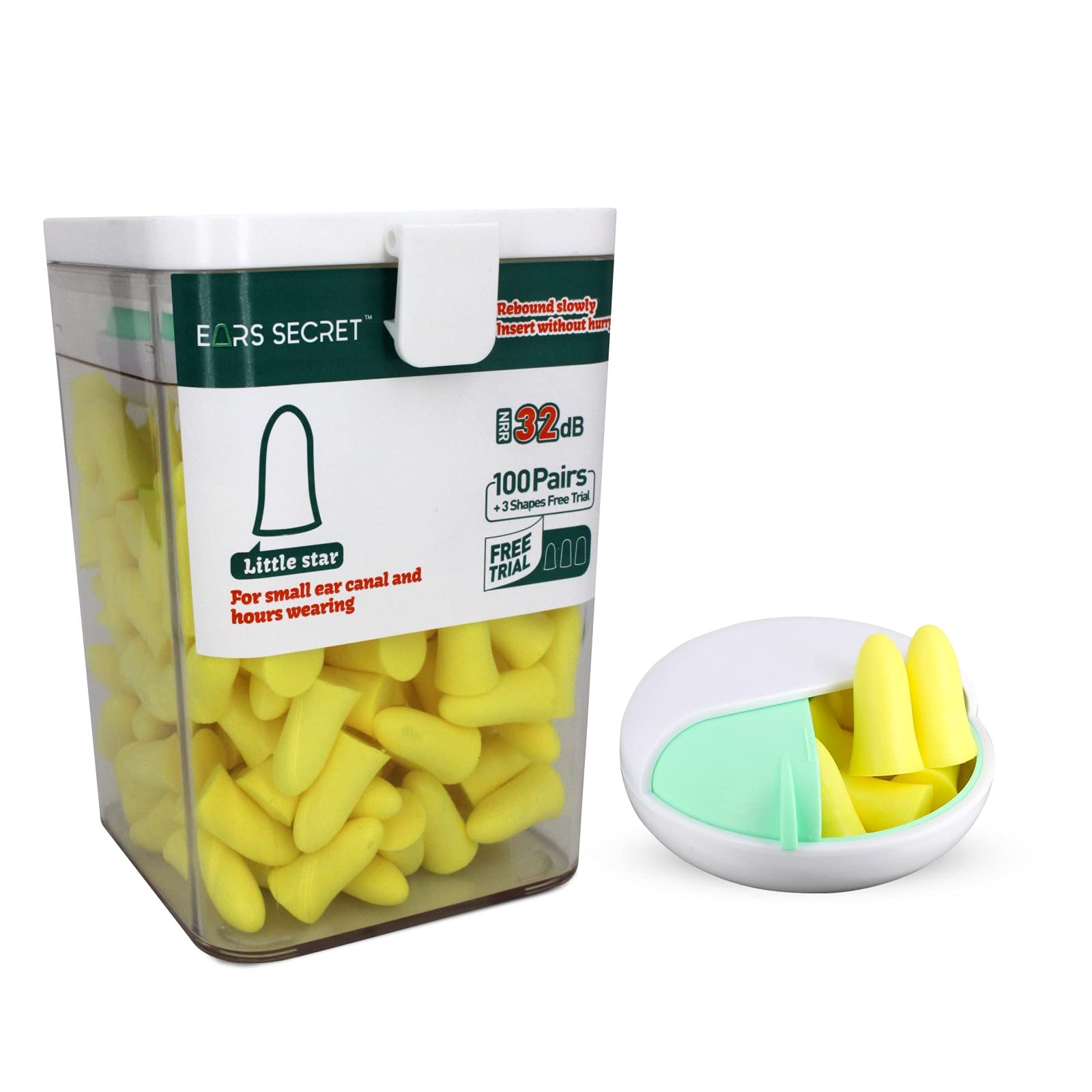 EARS SECRET Earplugs for Small Size for Children and People with Small Ear 37dB Sound Slim Case Noise Sleep Yellow High-Performance Sound-Blocking
EARS SECRET Earplugs for Small Size for Children and People with Small Ear 37dB Sound Slim Case Noise Sleep Yellow High-Performance Sound-Blocking