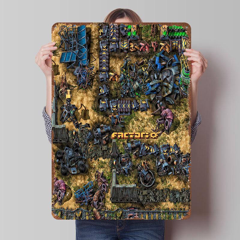 Factorio Game Environment Tin Plaque Poster Customized Wall Art Retro Vintage Metal Signs for Man Cave Modern Home Decoration 7.9x11.8In(20x30cm)
Factorio Game Environment Tin Plaque Poster Customized Wall Art Retro Vintage Metal Signs for Man Cave Modern Home Decoration 7.9x11.8In(20x30cm)