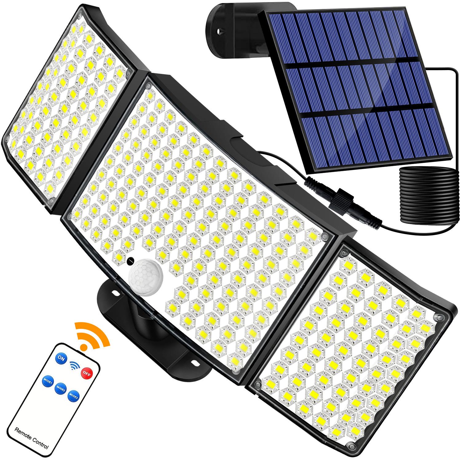 234LED Waterproof Outdoor 3-Head Solar Lamp Motion Sensor Garden Yard Wall Light with Remote Control A
234LED Waterproof Outdoor 3-Head Solar Lamp Motion Sensor Garden Yard Wall Light with Remote Control A
