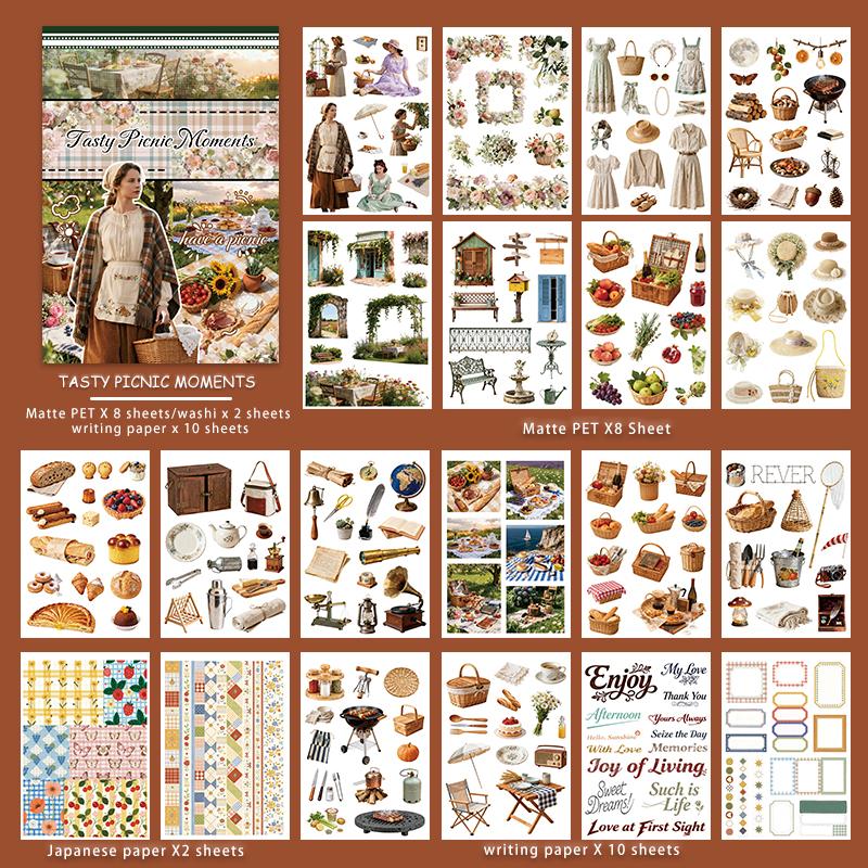 JIANWU 20 Sheets/book Vintage Flower Character Picnic Landscape Material Collage Sticker Book Creative DIY Journal Stationery
JIANWU 20 Sheets/book Vintage Flower Character Picnic Landscape Material Collage Sticker Book Creative DIY Journal Stationery