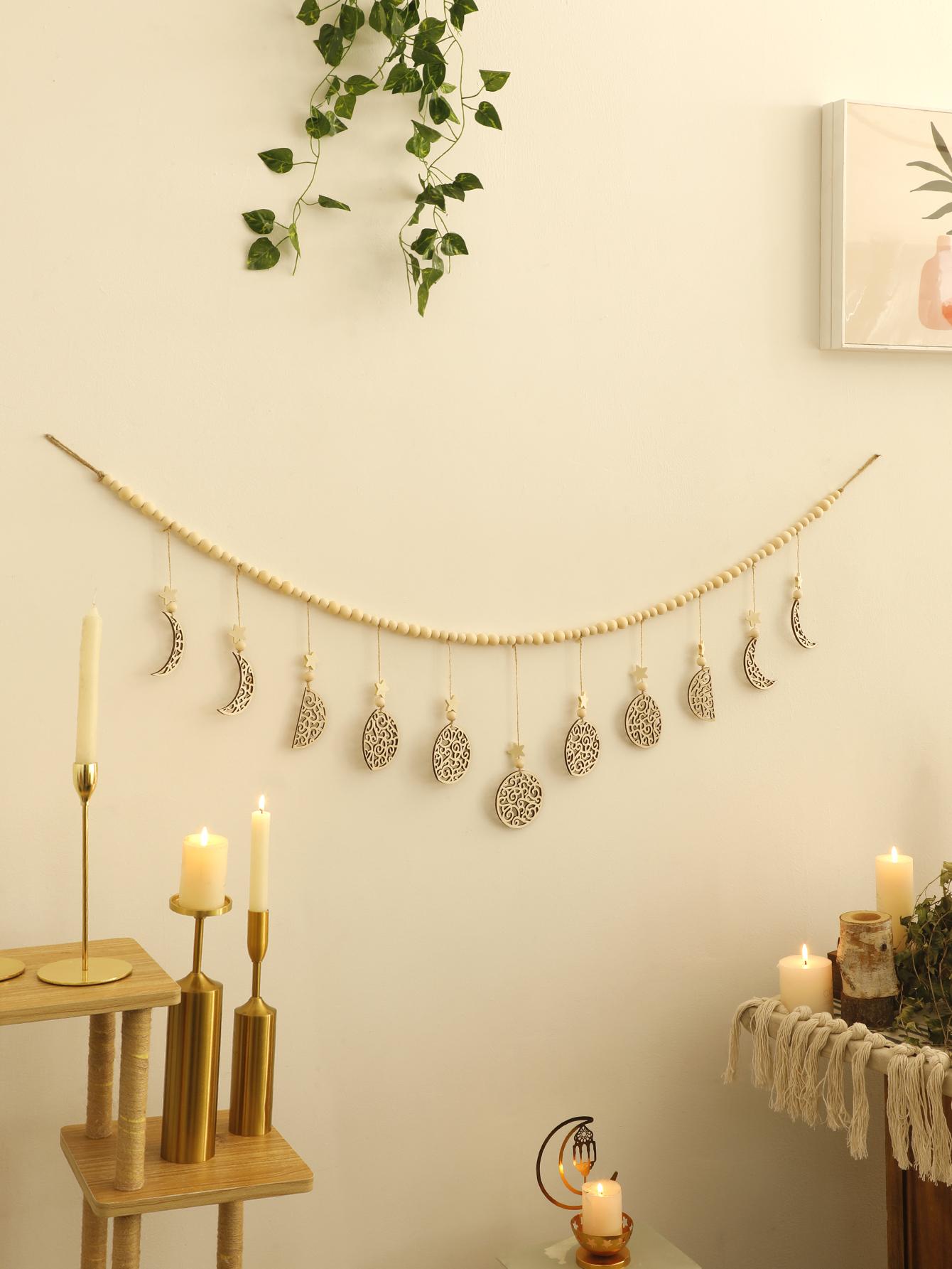 Ramadan Decoration Wood Beads Hollow Out Moon Phase Ornament Boho Home Decoration Accessories Wall Hanging Decor Wall Art Gift
Ramadan Decoration Wood Beads Hollow Out Moon Phase Ornament Boho Home Decoration Accessories Wall Hanging Decor Wall Art Gift