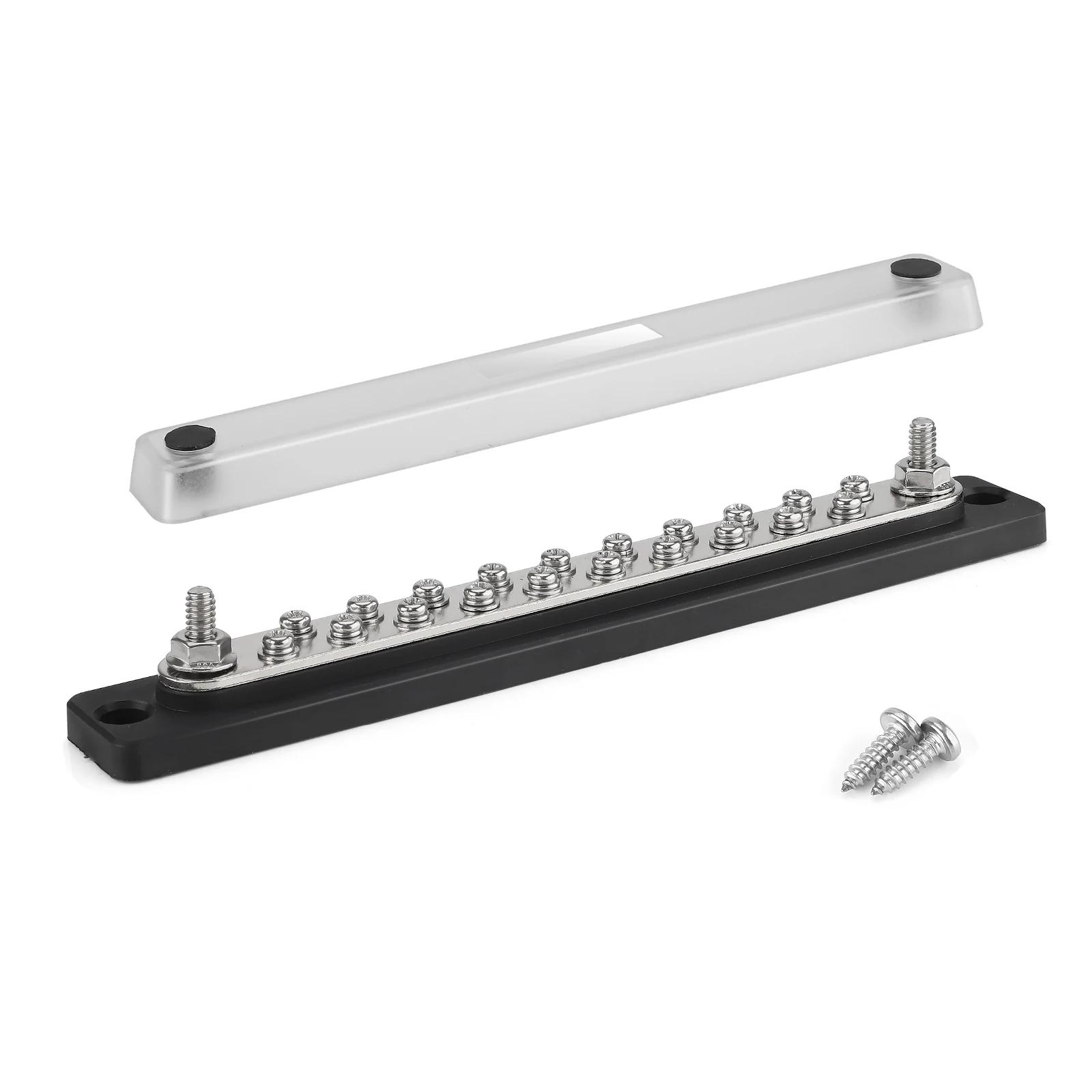 20 Way 150A 36V DC Bus Bar Heavy Duty for Car RV Black Power Distribution Block with Cover Terminal for Marine Boat Solar Truck
20 Way 150A 36V DC Bus Bar Heavy Duty for Car RV Black Power Distribution Block with Cover Terminal for Marine Boat Solar Truck