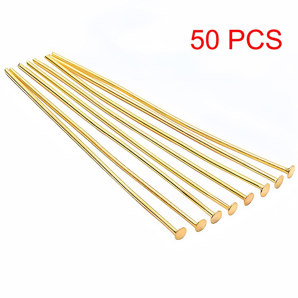 50-100Pcs Stainless Steel Flat Heads Needle Earrings Head Eye Pins Gold Plated for Jewelry Findings Making Accessories Supplies 0.7x15mm
50-100Pcs Stainless Steel Flat Heads Needle Earrings Head Eye Pins Gold Plated for Jewelry Findings Making Accessories Supplies 0.7x15mm