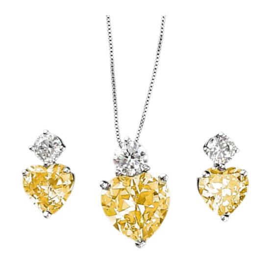 Rhinestone Heart Jewelry Set Faux Diamond Necklace And Earrings Set Sparkling Heart Pendant Wedding Jewelry for Bride Bridesmaid Anniversary Gift жовтий
Rhinestone Heart Jewelry Set Faux Diamond Necklace And Earrings Set Sparkling Heart Pendant Wedding Jewelry for Bride Bridesmaid Anniversary Gift жовтий
