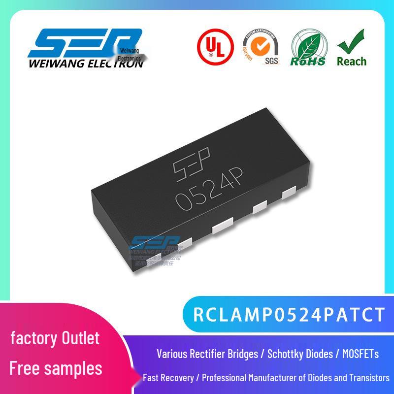 SEP RCLAMP0524PATCT ESD Protection Diode, DFN2510-10 Package
SEP RCLAMP0524PATCT ESD Protection Diode, DFN2510-10 Package