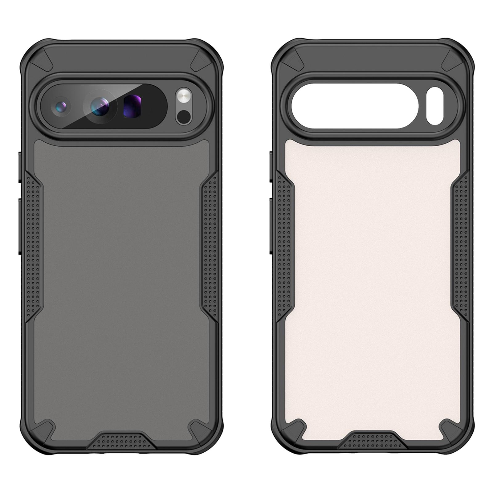 For Google Pixel 9 Pro XL Case PC+TPU Semi-Transparent Frosted Finish Protective Phone Cover Black
For Google Pixel 9 Pro XL Case PC+TPU Semi-Transparent Frosted Finish Protective Phone Cover Black