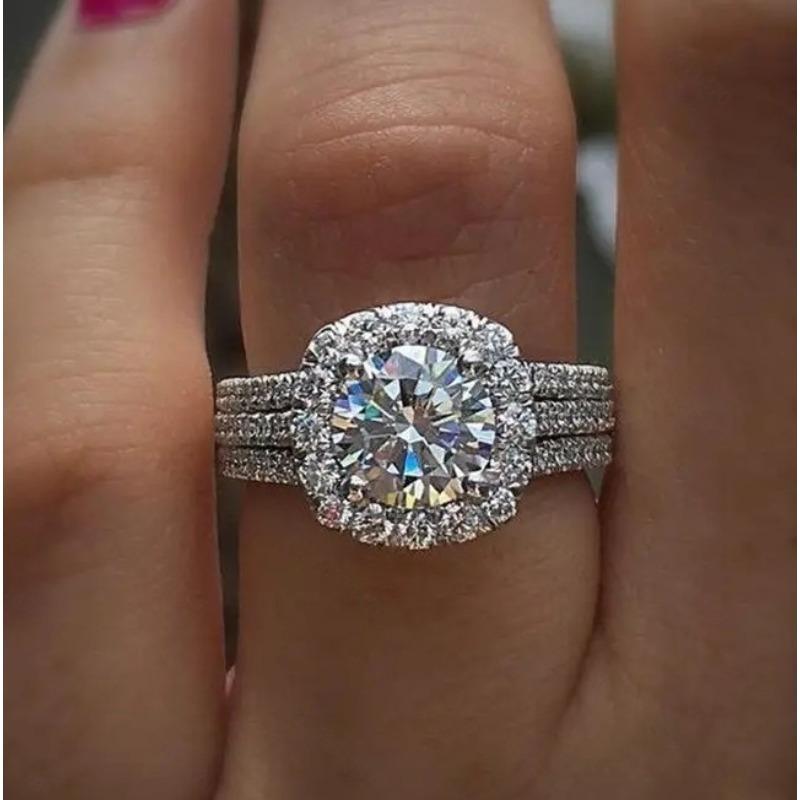 Sparkly round stone with fine diamond ring for Valentine s Day, Thanksgiving and other holidays No. 10 белого золота
Sparkly round stone with fine diamond ring for Valentine s Day, Thanksgiving and other holidays No. 10 белого золота